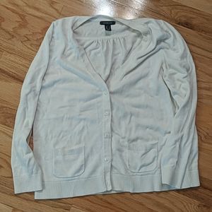Cream lands end cardigan
